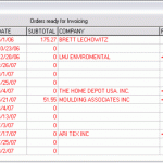 Batch Invoicing Screen